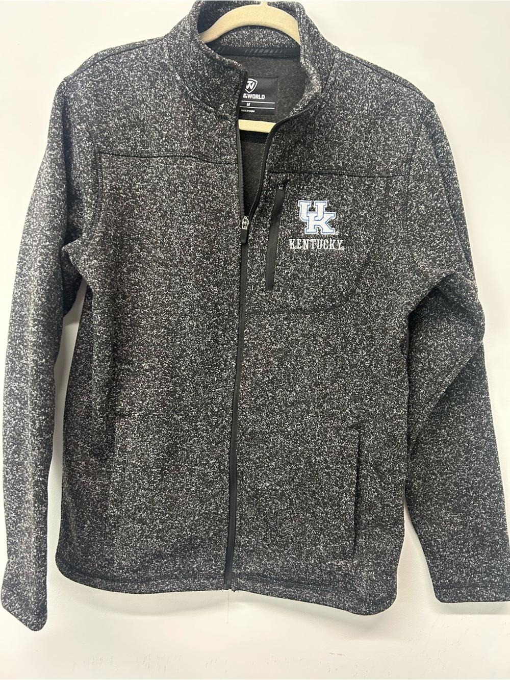 Top of the World Kentucky Heathered Black Full-Zip Jacket